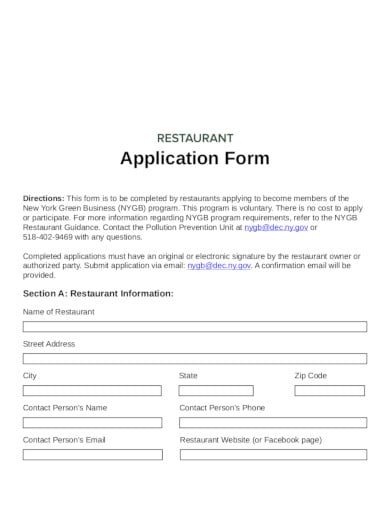basic-restaurant-application-form