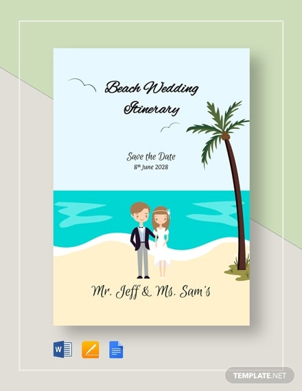 beach-wedding-itinerary-template