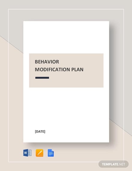 behavior modification plan template