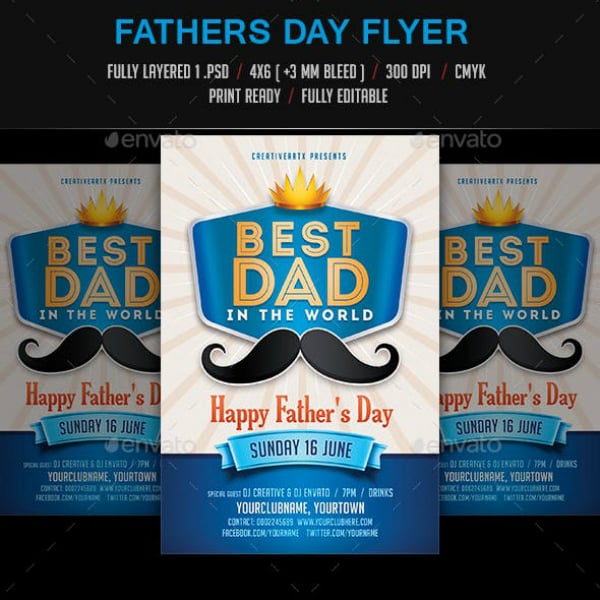 8+ Father's Day Flyer Templates Illustrator, Word