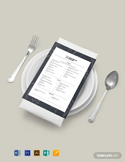 free menu templates for mac