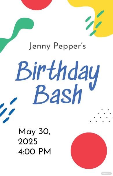 birthday event poster template