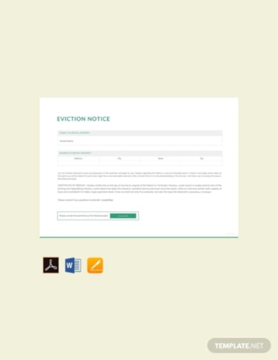 blank eviction notice template