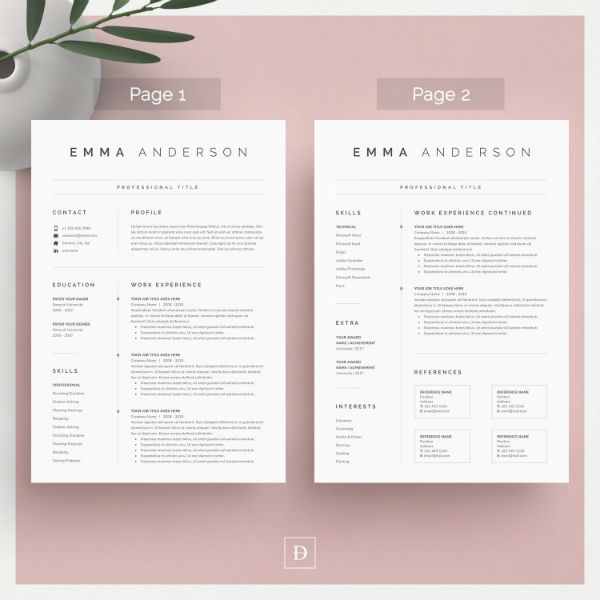 resume templates for ms word 7