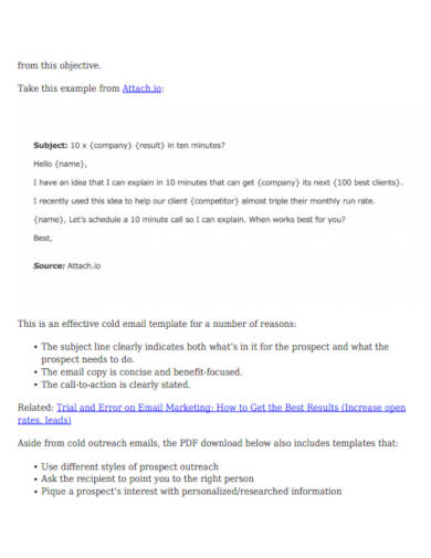 business to business sales email template