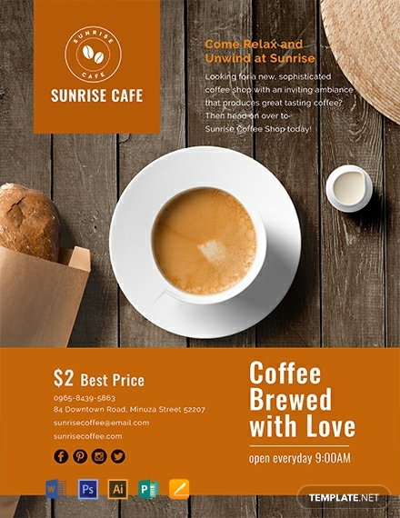 cafe flyer template