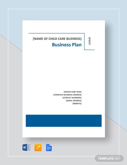 free child care business plan template