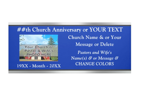 church anniversary banner template