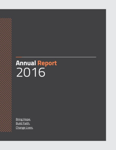 church annual report sample