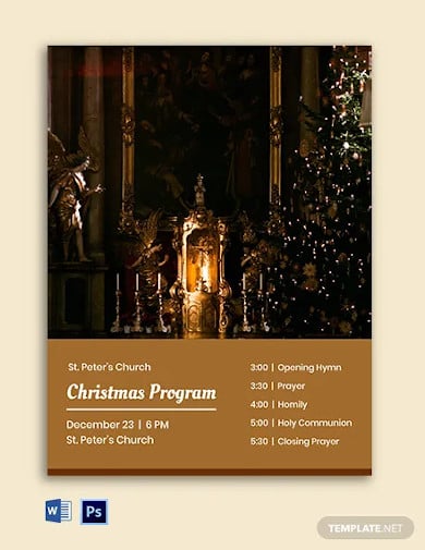 church christmas program template