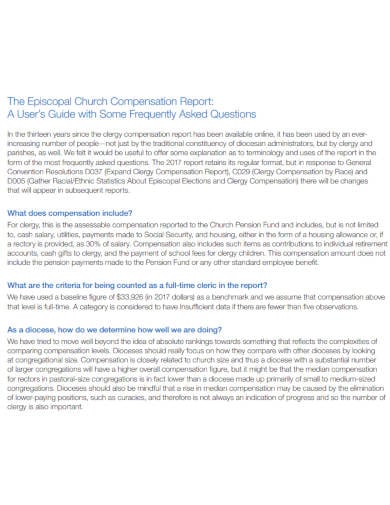 church compensation report
