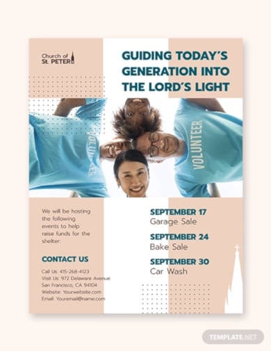 church fundraiser flyer template