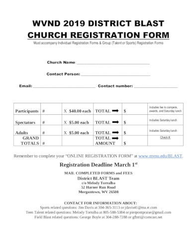 17+ Church Registration Form Templates - Pdf, Doc | Free & Premium Templates