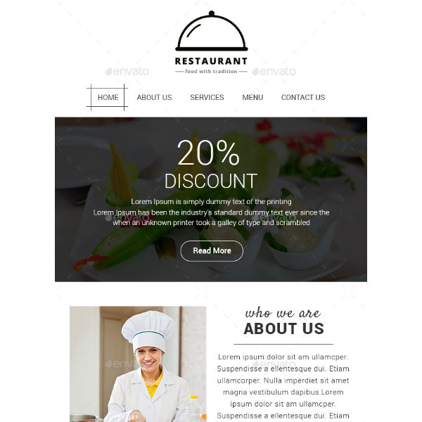 clean-restaurant-email-template