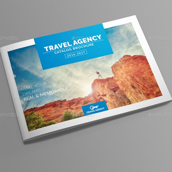 clean travel agency catalog format