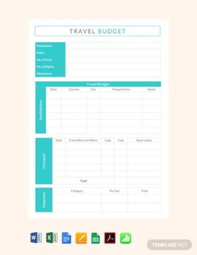 colorful holiday budget template