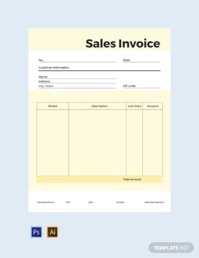 commercial invoice template sample
