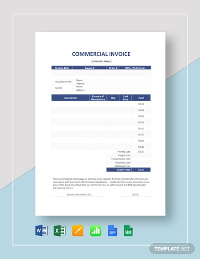 commercial invoice template6