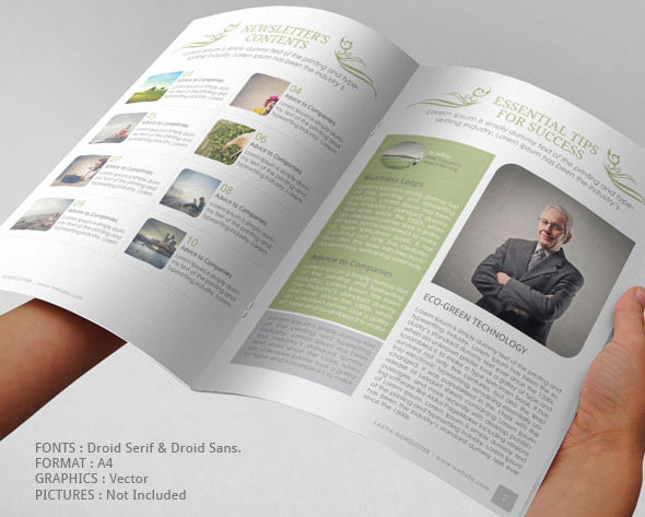 company newsletter design template