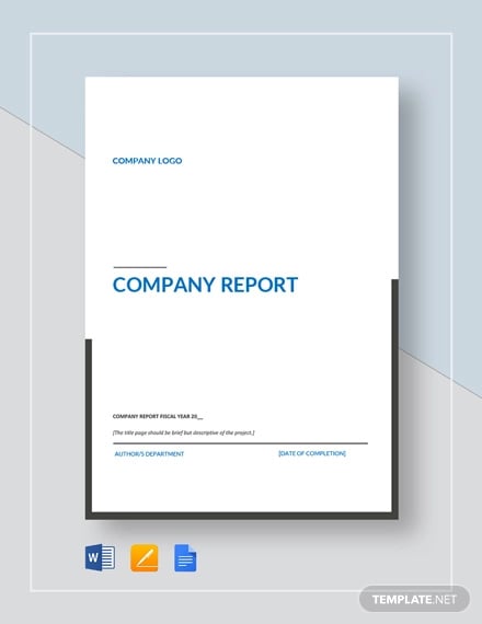 company-report-template