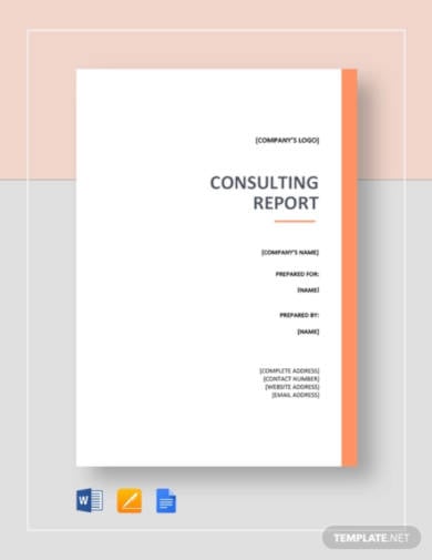 Consultant Report Template