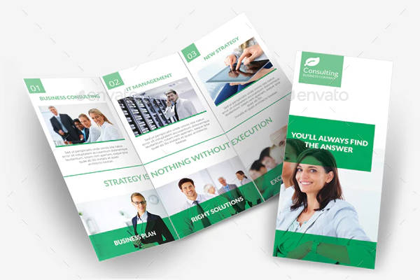 consulting services trifold brochure
