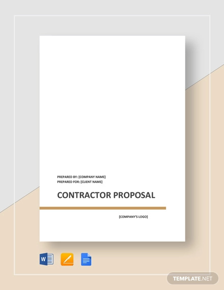 17 Contractor Proposal Templates Free Word PDF Format Download