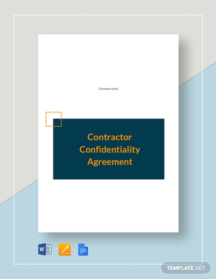 contractor-confidentiality-agreement