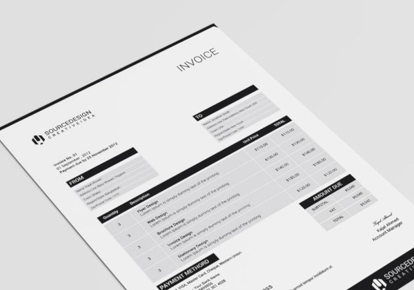 corporate commercial invoice template4
