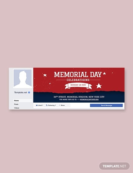 corporate memorial day facebook event cover template