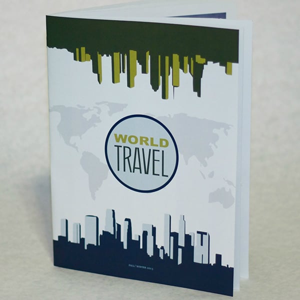 creative world travel catalog layout