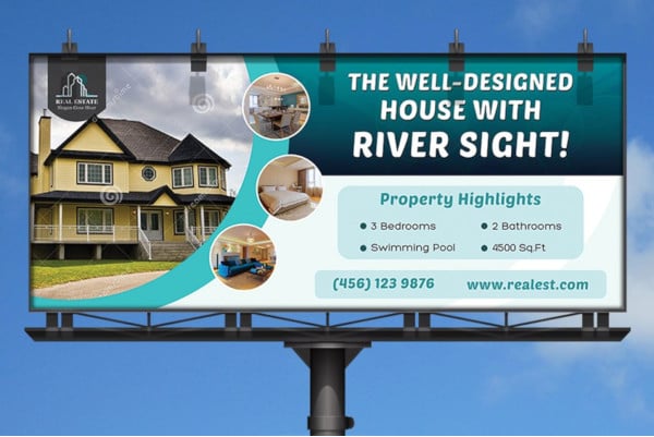 creative real estate business billboard template