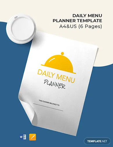 daily menu planner template