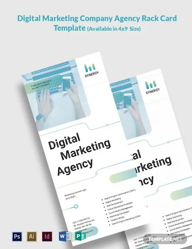 digital marketing company agency rack card template