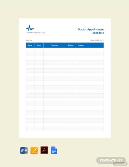 doctor-appointment-schedule-template