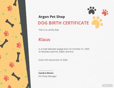 dog-birth-certificate-template