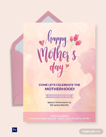 9+ Mother's Day Invitation Templates - Illustrator, Photoshop, MS Word ...