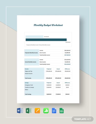 download monthly budget sheet template