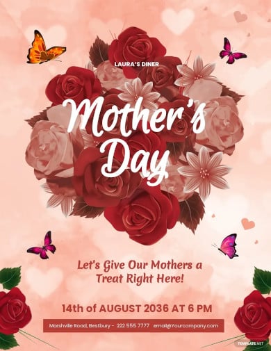 editable mothers day flyer template