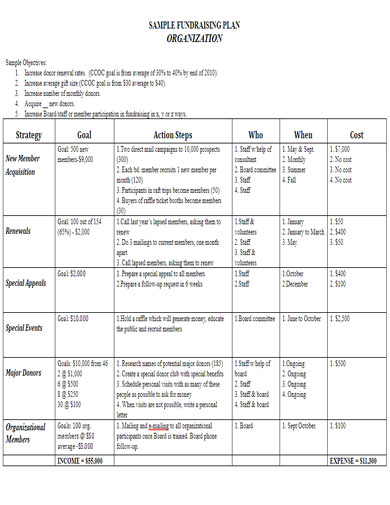 10-fundraising-action-plan-templates-pdf-word