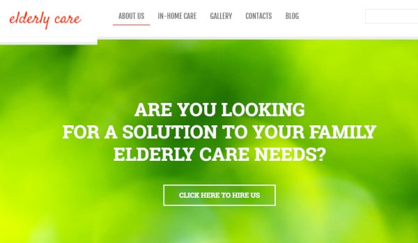 elderly care responsive wordpress theme