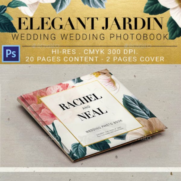 elegant jardin wedding photobook sample