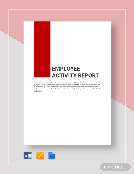 employee activity report template