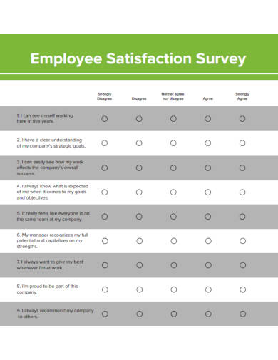 13+ Employee Satisfaction Survey Templates in PDF | DOC