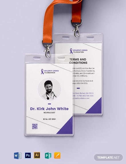 epilepsy-doctor-id-card-template