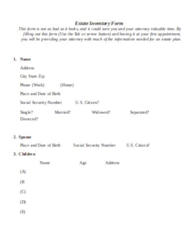 estate-inventory-form-template