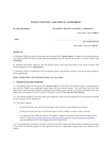 event contract agreement in pdf