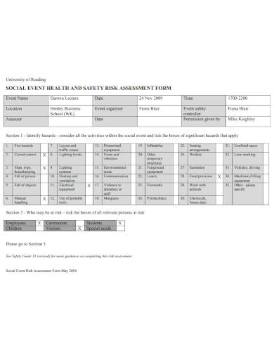 17+ Event Risk Assessment Templates in PDF | DOC
