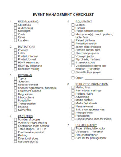 23+ Event Checklist Templates in Google Docs, | Word | Pages | PDF ...