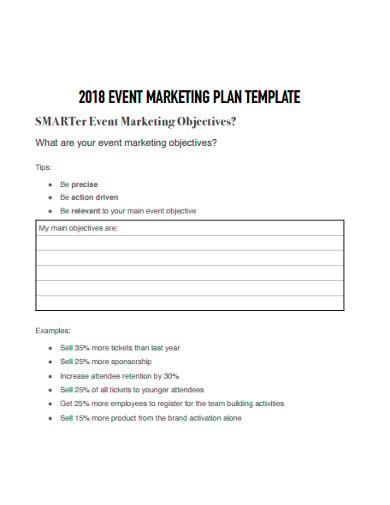 event marketing plan sample